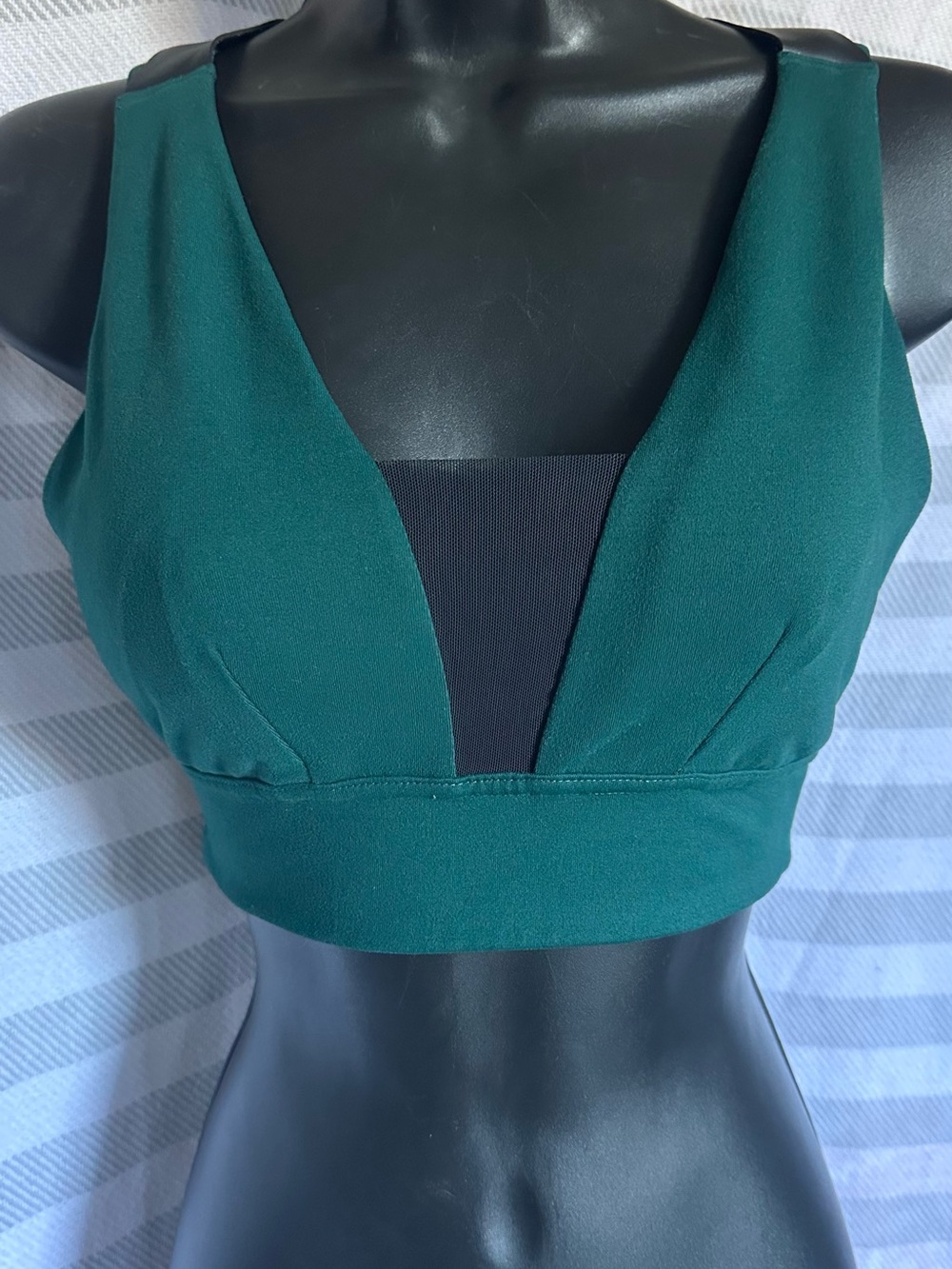 Zella Deep V Forest Green Sports Bralette